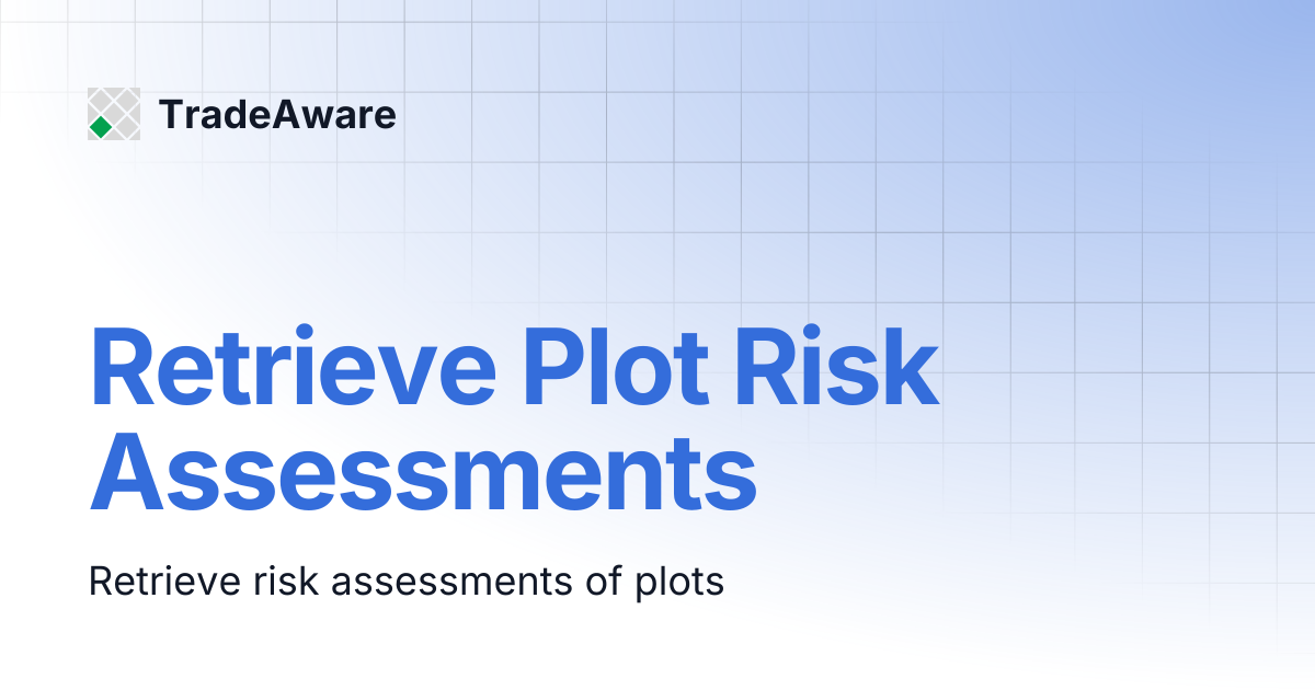Retrieve Plot Risk Assessments | TradeAware